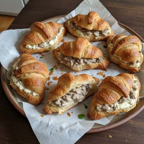 9. Mushroom Cream Cheese Stuffed Croissants