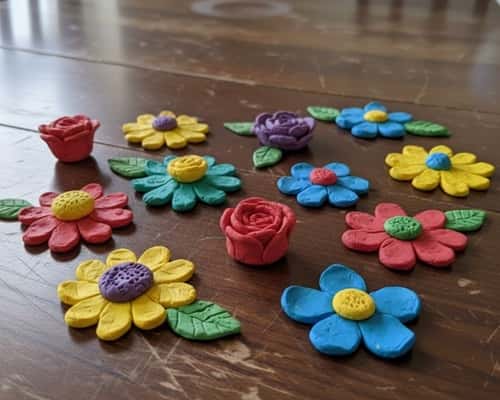 9. Simple Clay Flowers