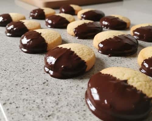 10. Chocolate-Dipped Valentine Sugar Cookies