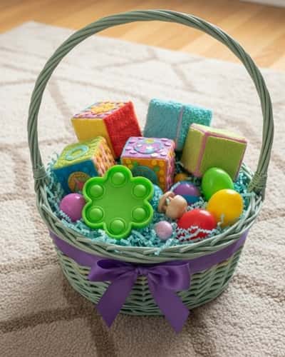 10. Toddler Sensory Touch Easter Basket (Not Tried, Low Noise Option)