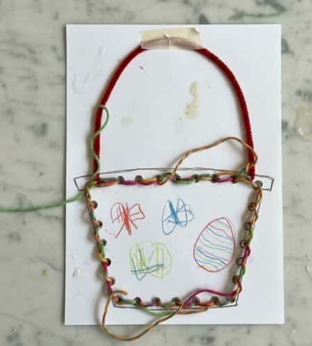 11. Easter Basket Lacing Craft