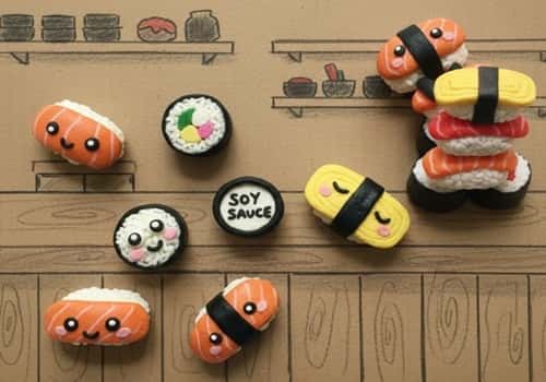 12. Polymer Clay Sushi Story Set (Imaginative Play)
