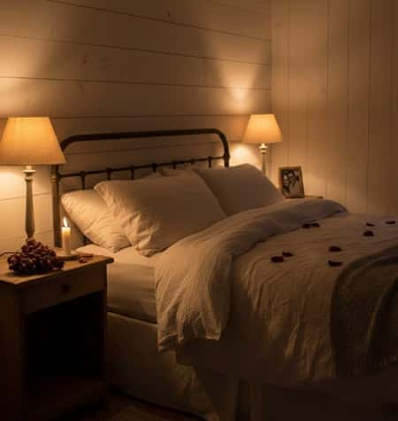 12. Quiet Valentine Bedroom Decor With Scent and Light