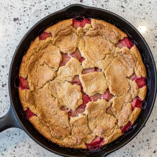 13. Gluten Free Rhubarb Skillet Dessert