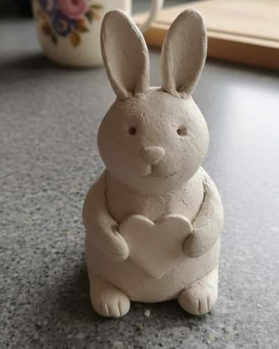 14. Bunny Holding a Heart or Name Tag