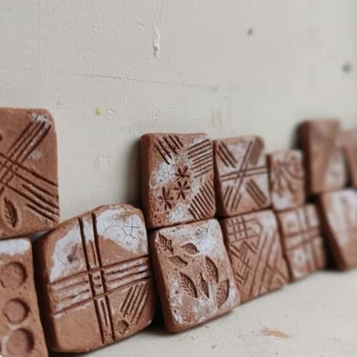 14. Oven Baked Clay Mini Wall Tiles