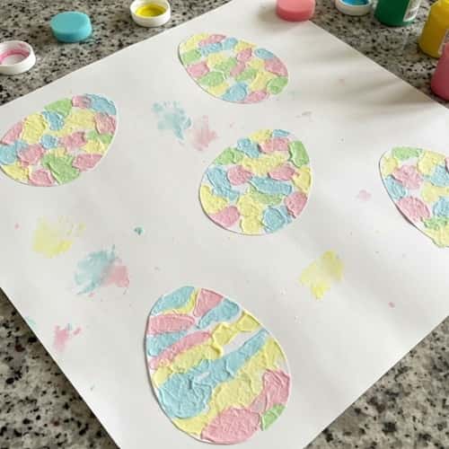 2. Easter Egg Sponge Painting Art