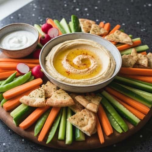 2. Spring Veggie & Hummus Charcuterie Board
