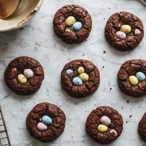 3. Mini Egg Brownie Cookies (Fudgy Style)