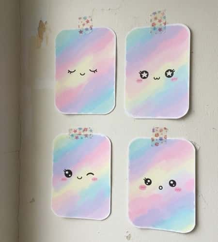 3. Pastel Galaxy Kawaii Wall Cards (Paper Only)