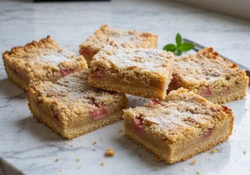 4. Gluten Free Rhubarb Coconut Bars (No Fancy Tools)