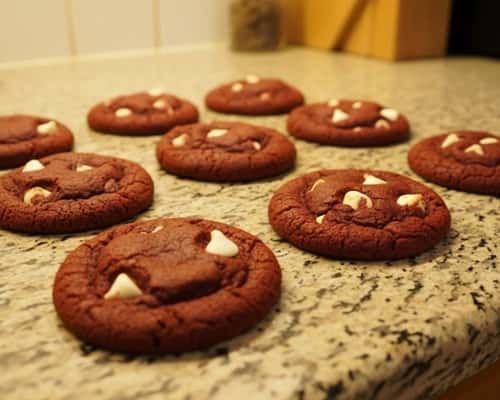 4. Red Velvet Valentine Cookies with White Chocolate Chips