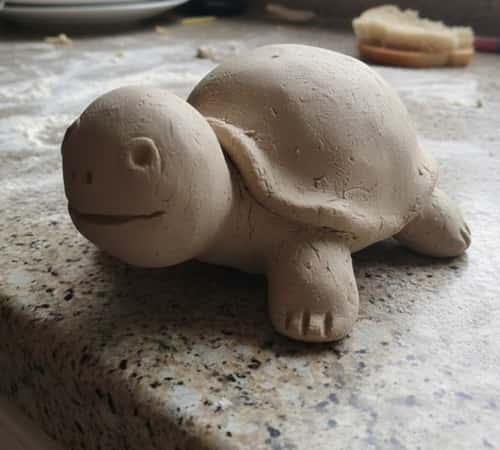 5. Chunky Kids-Style Clay Turtle (Playful Decor)