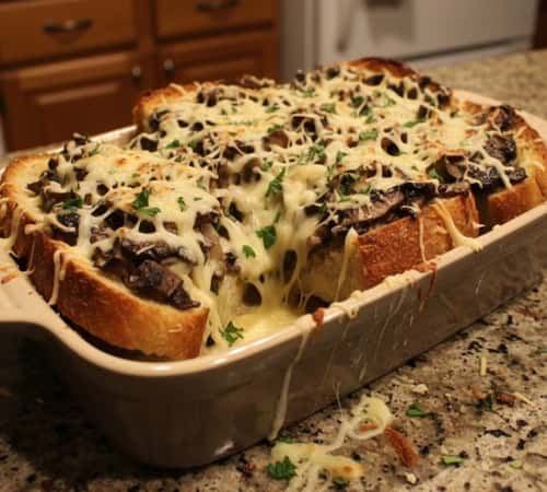 5. Creamy Mushroom Toast Bake