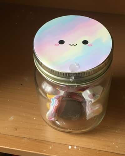 5. Kawaii Jar Lid Decor (No Painting Skills Needed)