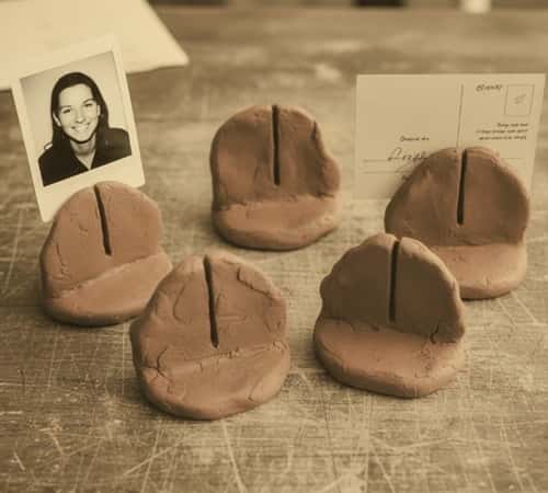 7. Oven Baked Clay Photo Holders