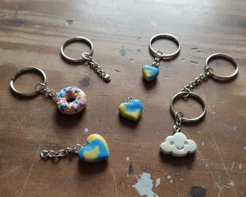 8. Polymer Clay Keychains (Tiny but Meaningful)