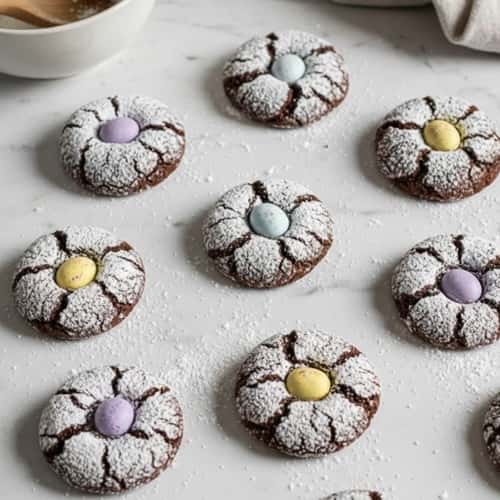 9. Cadbury Egg Crinkle Cookies