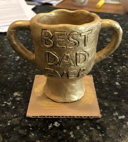 1. “Best Dad Ever” Clay Trophy