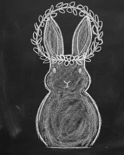 1. Classic Bunny Silhouette with Floral Crown