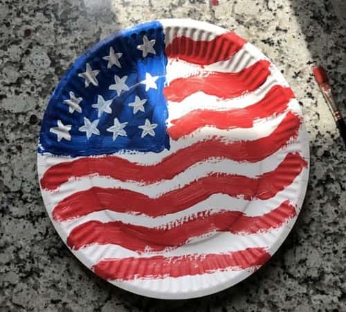 1. Classic Paper Plate American Flag