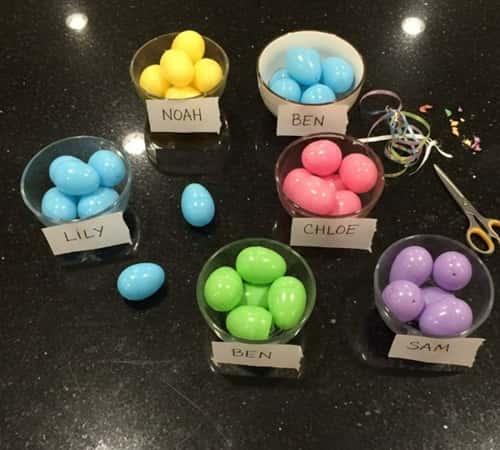 1. Color-Coded Easter Egg Hunt