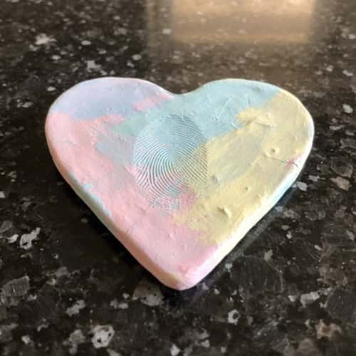 10. Clay Fingerprint Heart