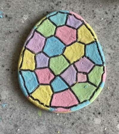 11. Mosaic Style Clay Easter Egg