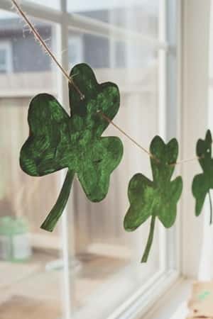 11. Paper Bag Shamrock Garland