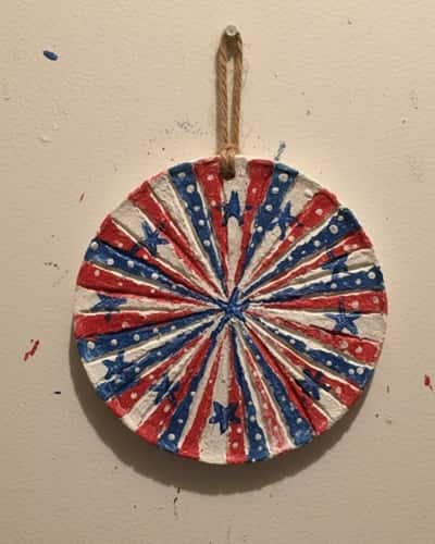 12. Clay Firework Wall Medallions