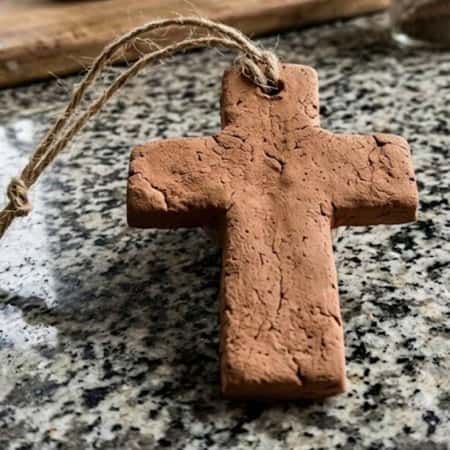 12. Hanging Rustic Cross Ornament