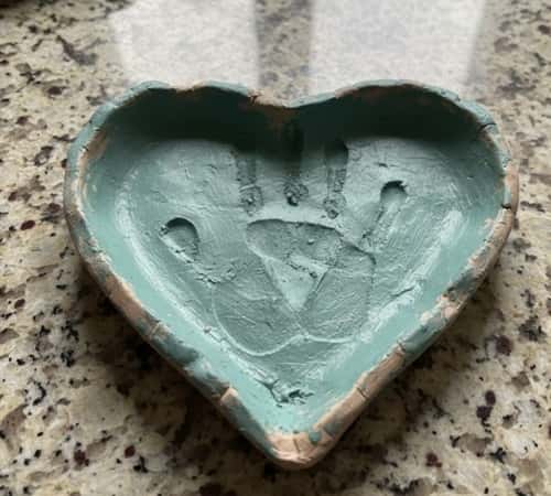 2. Clay Handprint Key Dish