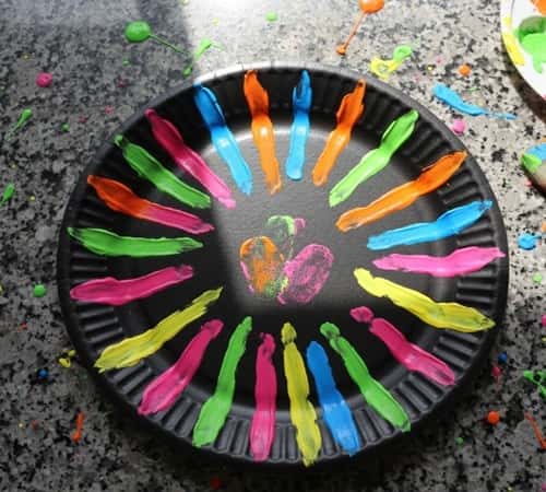 2. Firework Burst Paper Plate