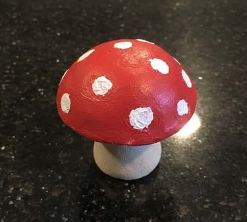3. Cute Clay Mushroom Decor