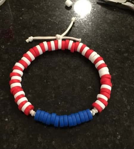3. Flag Inspired Stripe Pattern Clay Craft For 4th July