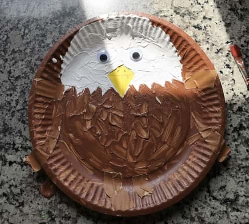 3. Paper Plate Bald Eagle