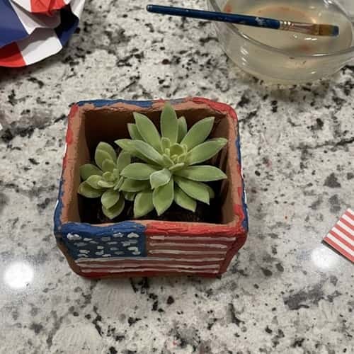 4. American Flag Planter