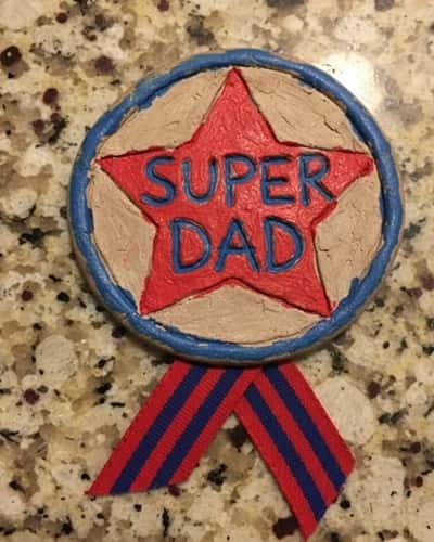 4. Clay “Super Dad” Badge