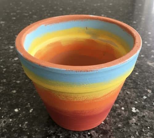 4. Ombre Gradient Clay Pots