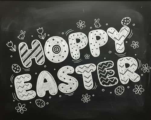 5. Simple Hoppy Easter Typography
