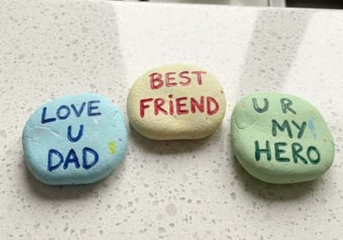 6. Clay Message Pebbles