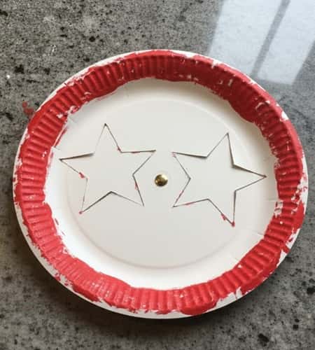 7. Paper Plate Star Spinner