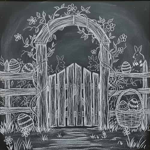 8. Garden Gate with Easter Scene