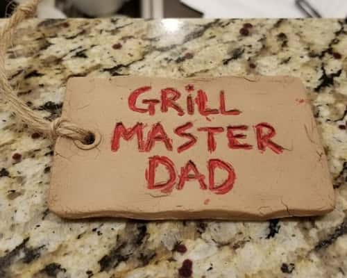 9. Clay Grill Tag for BBQ Dad
