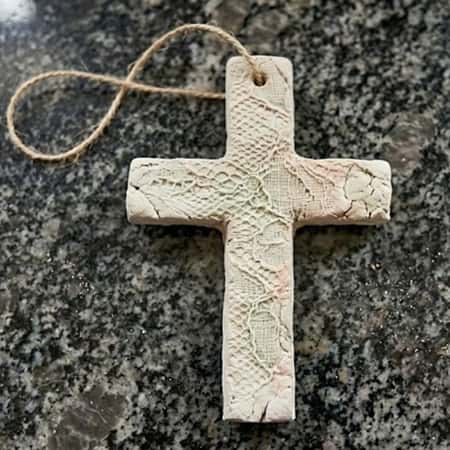 9. Textured Lace Press Cross