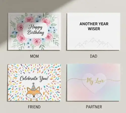 Birthday Card Ideas by Relationship