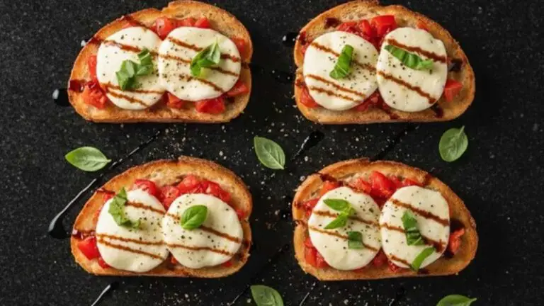 Bruschetta Appetizer With Mozzarella - featured