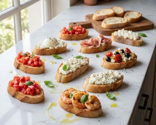 Bruschetta Appetizers - completed