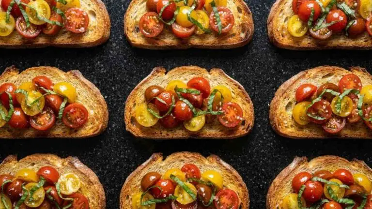 Cherry Tomato Bruschetta Appetizer - featured