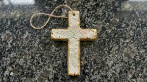 Christian Easter Cross Crafts Using Cornstarch Clay - featured